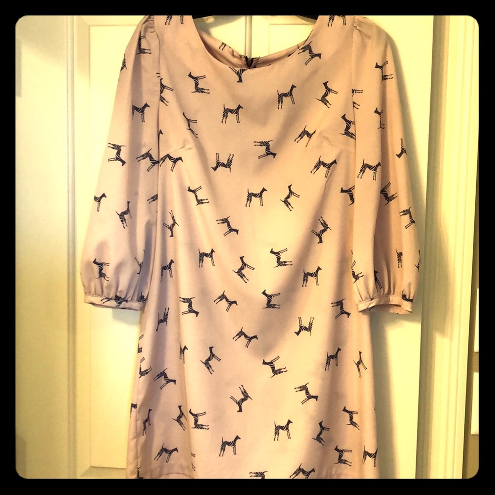 Pink zebra dress
